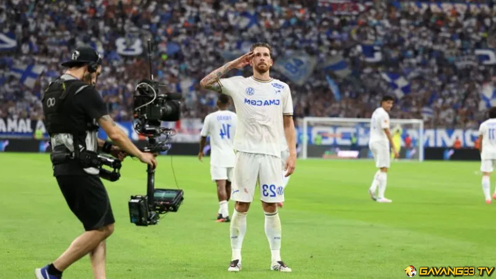 Ảnh tư liệu Olympique de Marseille trước trận đấu